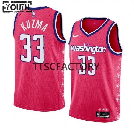 Kinder NBA Washington Wizards Trikot Kyle Kuzma 33 Nike 2022-23 City Edition Pink Swingman